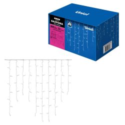 ULD-B3010-200-SWK WHITE IP67 Бахрома светодиодная со статическим свечением. 3м. Соединяемая. 200 светодиодов. Белый свет. Провод белый. TM Uniel.