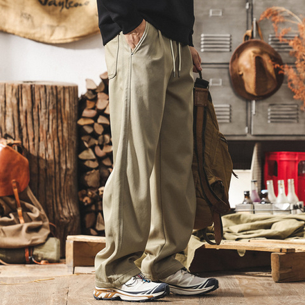 Брюки из лиоцелла Tencel для мужчин, свободные прямые длинные брюки для мужчин