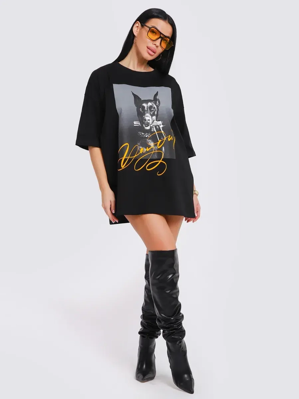 Футболка женская оверсайз принт