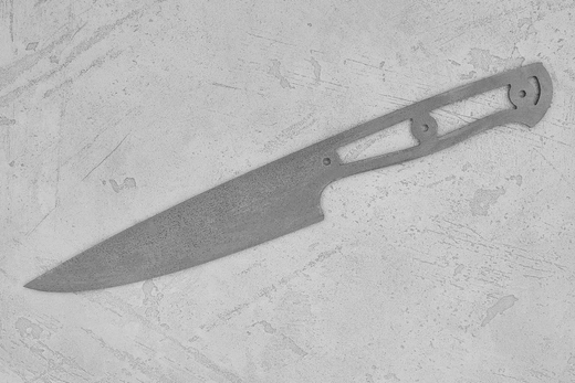 Заготовка для ножа, сталь M390 2,6мм. Модель "Аппарель НУ155" с клинком 155мм, ТО 62-63HRC