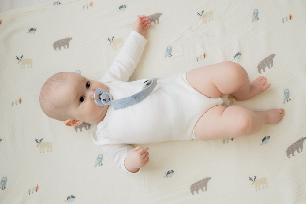 Пелёнки муслиновые BUBA KIDS, 3 шт., Таёжная ночь/ нежно-голубой/ синяя пастель, 75х75