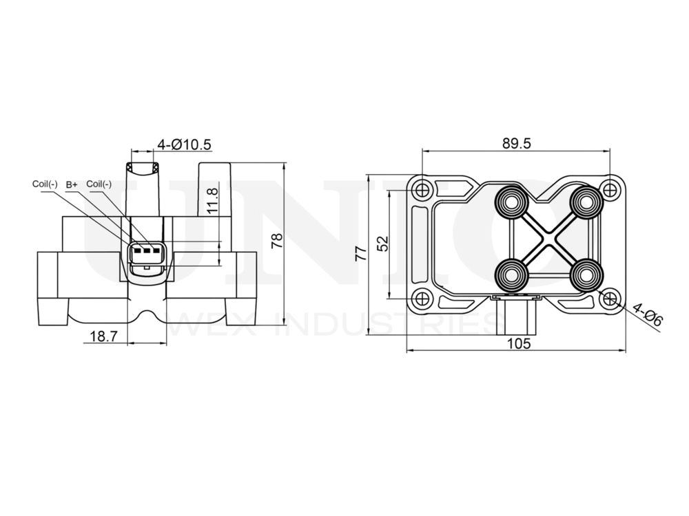 Катушка зажигания UNIO IGC-20009