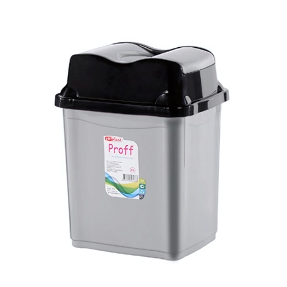 Контейнер для мусора с плавающей крышкой "Proff" 9 л цвет в ассортименте