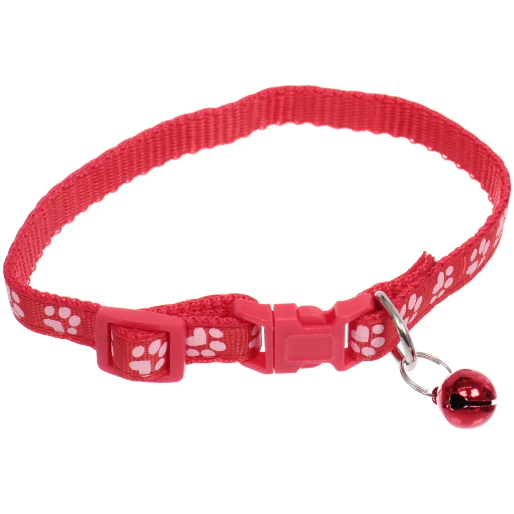 Ошейник с колокольчиком 1*19-32см «Zoo City-Лапки» микс цветов (минивложение 12шт)✦