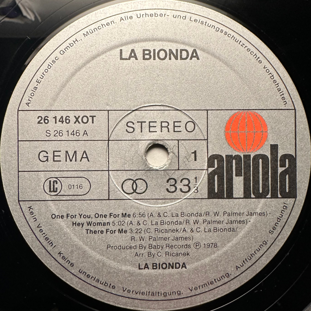 La Bionda- La Bionda (Германия 1978г.)
