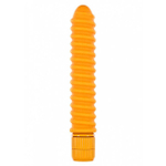 Анальный вибратор со спиралью Funky Ribbed Vibe (Цвет: оранжевый)