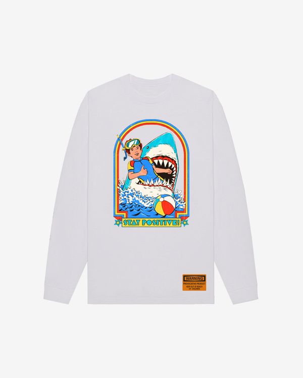 Лонгслив SR by Epic Merch Stay Positive Белый - фото 1