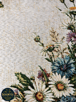 Набор чехлов на табурет из гобелена Васильки и ромашки (33х33 см) - 4шт