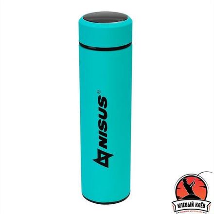 Термос 049-T 450ML с термодатчиком бирюзовый (N.TM-049-T) Nisus