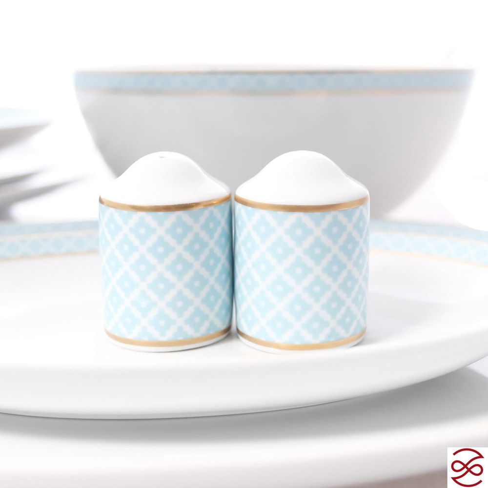 Столовый сервиз Falkenporzellan Corvara AERO BLUE-GOLD 6 персон 25 предметов