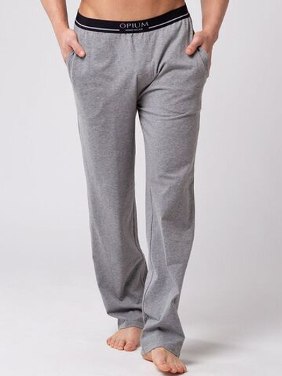 Мужские домашние брюки из хлопкового трикотажа (Размер: XL) (Цвет: серый)