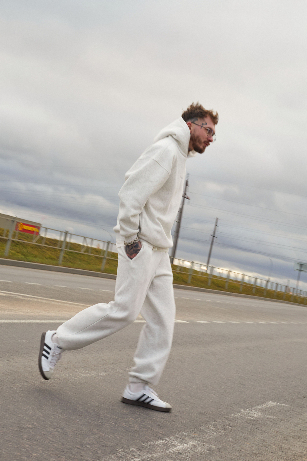 Худи серый меланж "Winter"