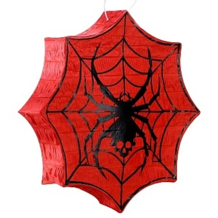 Пиньята Паук на паутине Красный/Черный 33*33*8 см.