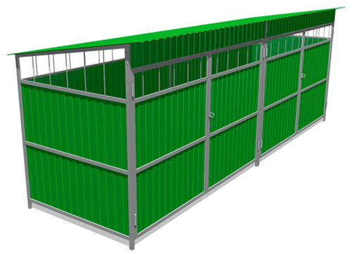 Ограждение мусоросборника 4П Б052 для уличной площадки