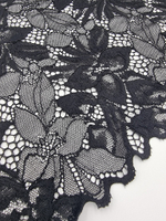 Кружево эластичное черное КС133 (23 см)