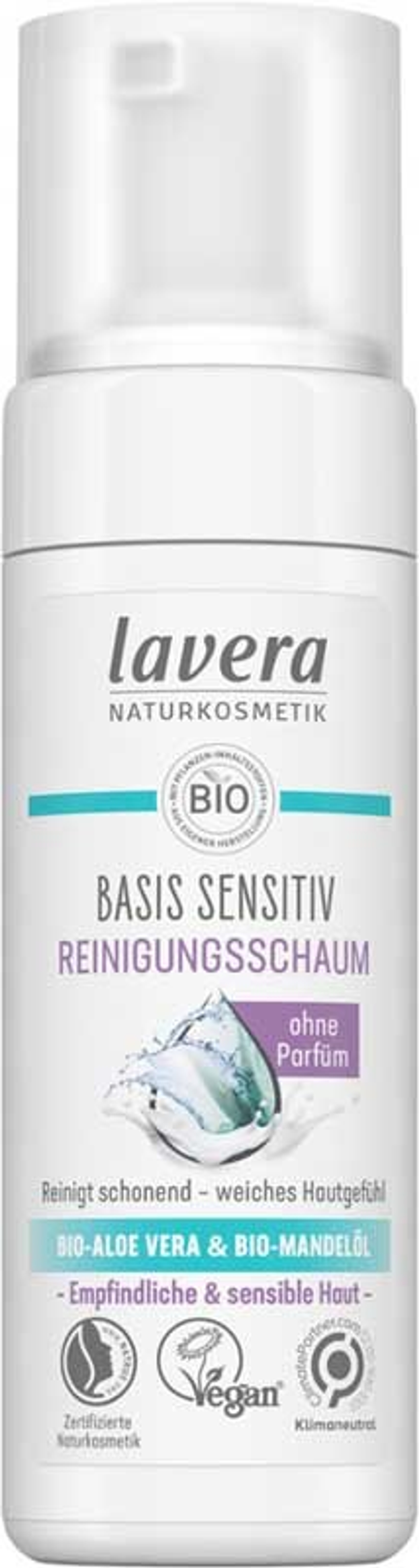 Lavera Basis Sensitiv Очищающая пенка, 150 мл
