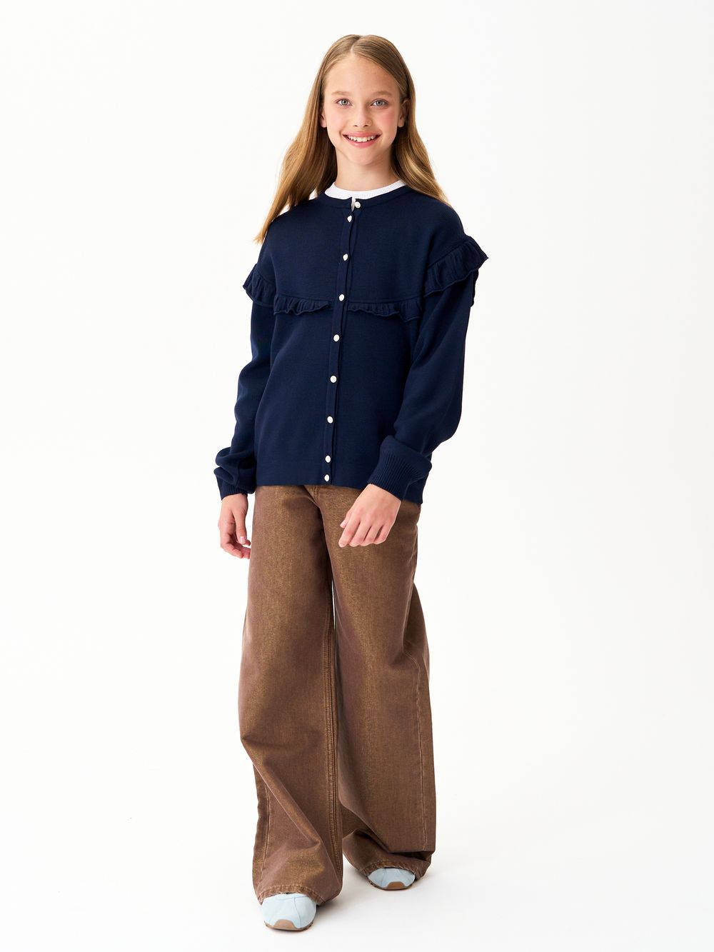 Кардиган для девочки AT1423 синий