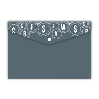 Папка для карт и визиток пластиковая 10.5х7.4 см "Серый" (Феникс+)