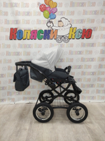 Коляска модульная Indigo Charlotte Sity Classic 12" cs 05 (т.серый+св.серый)