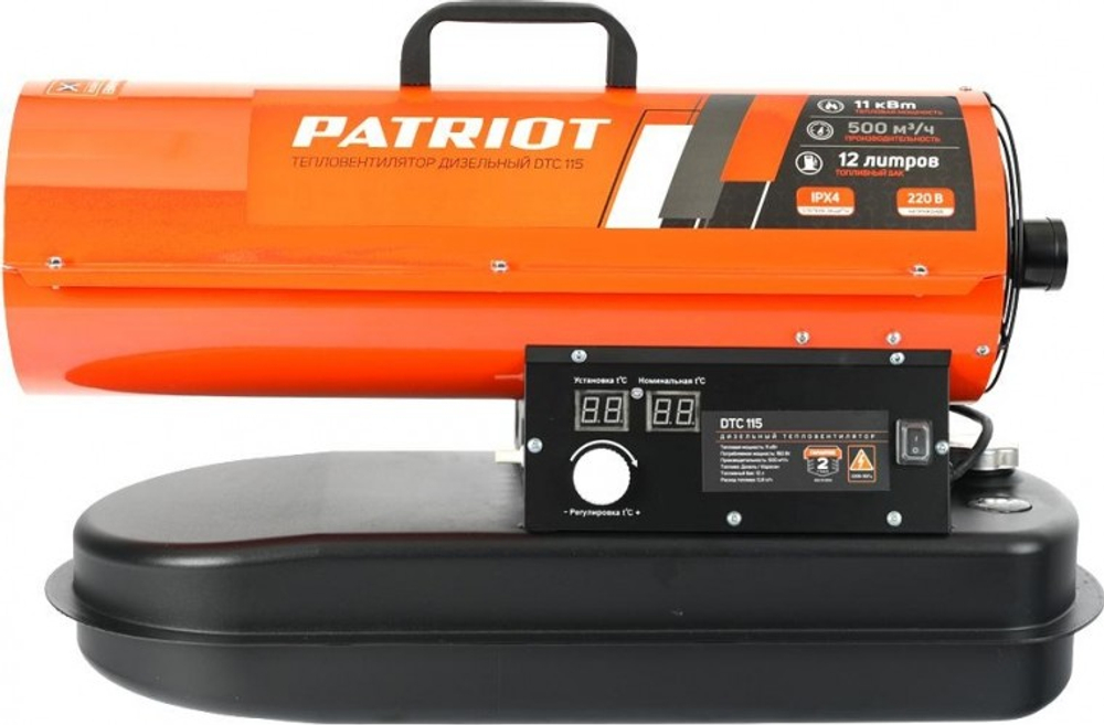 Тепловая пушка на дизтопливе прямого нагрева PATRIOT DTC 115 633703034
