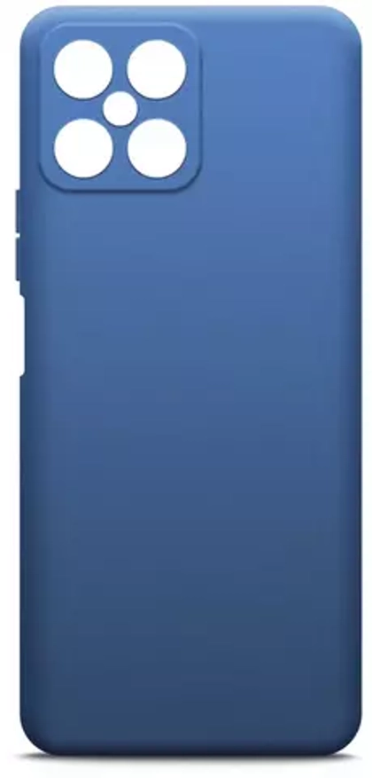 Силиконовый чехол с микрофиброй для Honor X8  blue DF