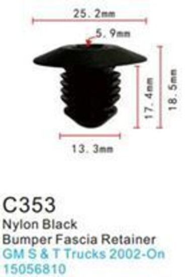 Клипса для крепления внутренней обшивки а/м GM пластиковая (100шт/уп.) Forsage клипса C0353( GM )