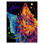 Алмазная мозаика 30*40см частич.заполн. "Разноцветный мейнкун" (Lori)