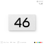Табличка с номером 46 на дверь квартиры, для офиса, кабинета, аудитории, склада, белая 120х70 мм, Айдентика Технолоджи