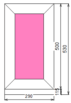 Пластиковое окно 500 х 290 ТермА Эко с глухой створкой
