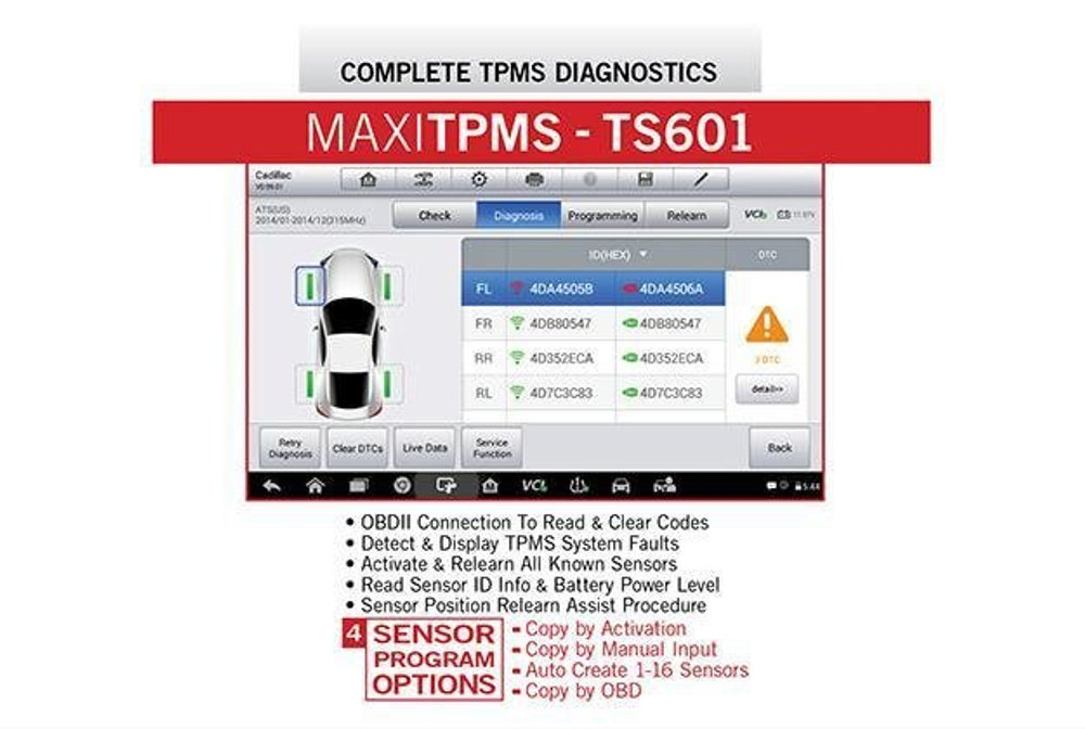 Диагностический сканер Autel MaxiTPMS TS608