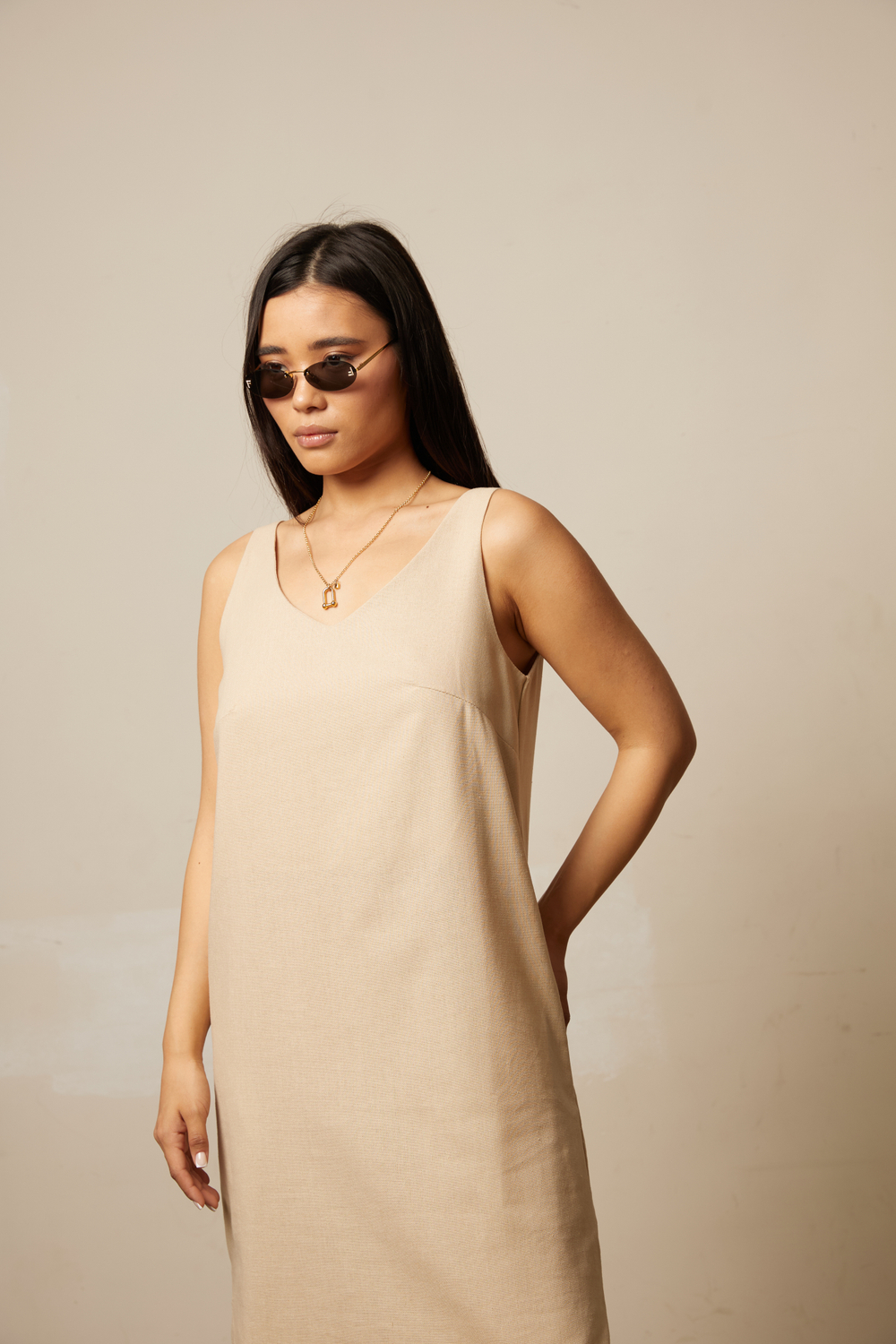 Сарафан льняной прямой