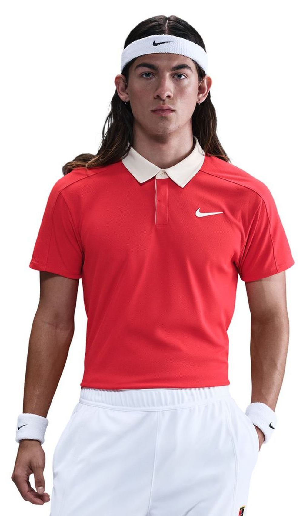 Мужское теннисное поло Nike Court RG Dri-FIT Advantage Slam Tennis - малиновый/белый