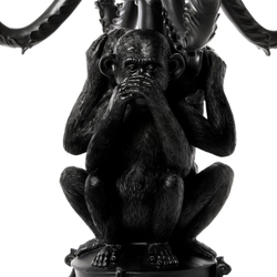 Канделябр Giant Burlesque 3 Monkeys Black 14874 NER