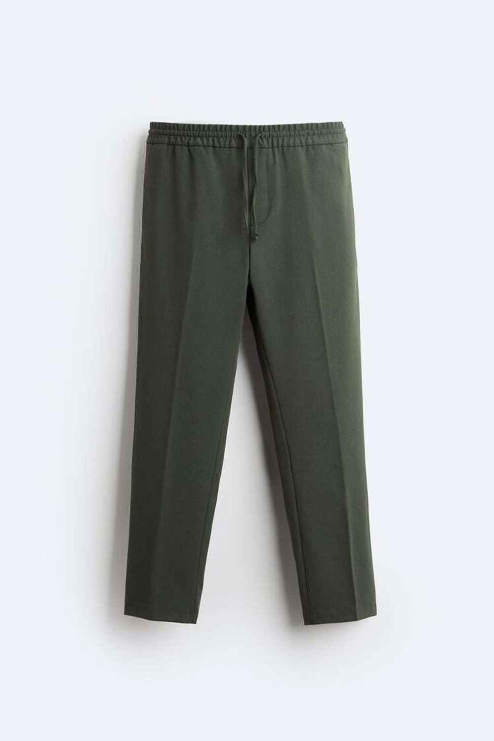 ZARA БРЮКИ-ДЖОГГЕРЫ КОМФОРТНОЙ ПОСАДКИ, ТЕМНО-ЗЕЛЕНЫЙ