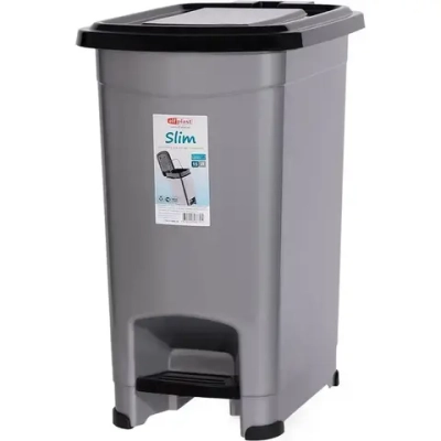 Контейнер для мусора с педалью Slim 15 л