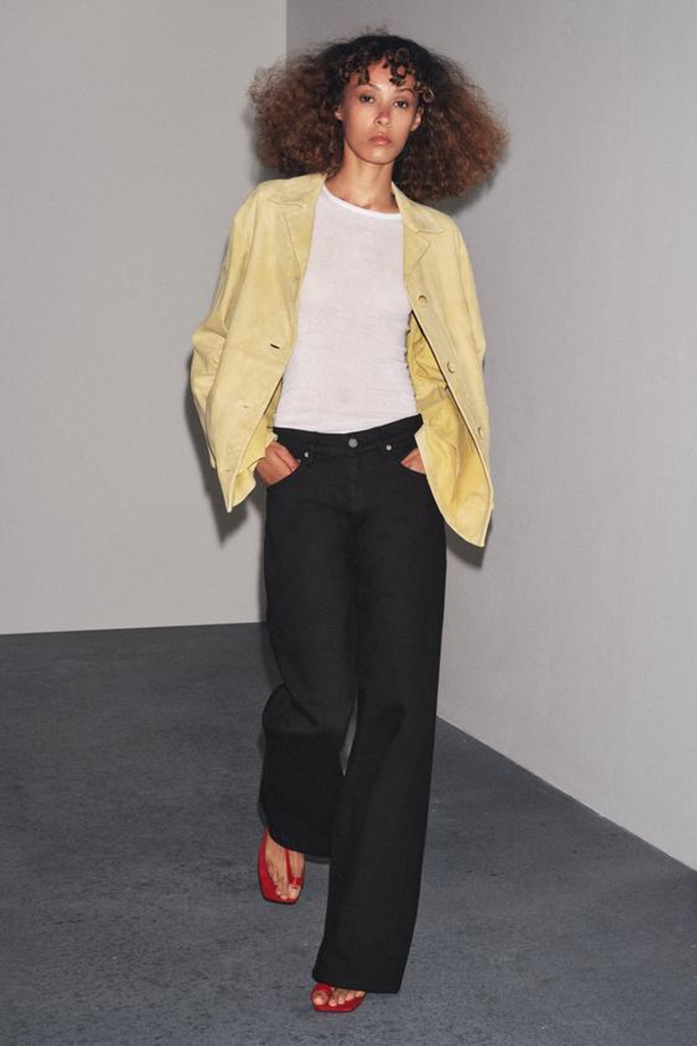 ZARA ДЖИНСЫ WIDE-LEG С НИЗКОЙ ПОСАДКОЙ — ZW COLLECTION, ЧЕРНЫЙ