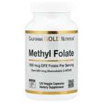 California Gold Nutrition, метилфолат и витамин C, 120 растительных капсул