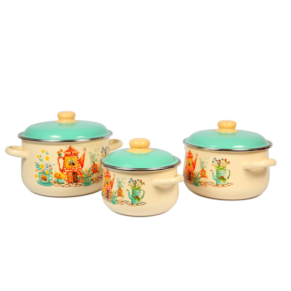Набор эмаль 3пр.№408 конич. "Чайный домик" 2/4/5,5л СЭ