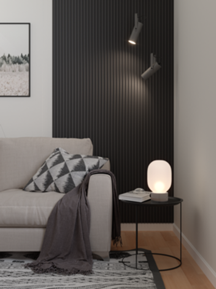 Панель стеновая реечная МДФ Wave Black Lead, 2700*119*16