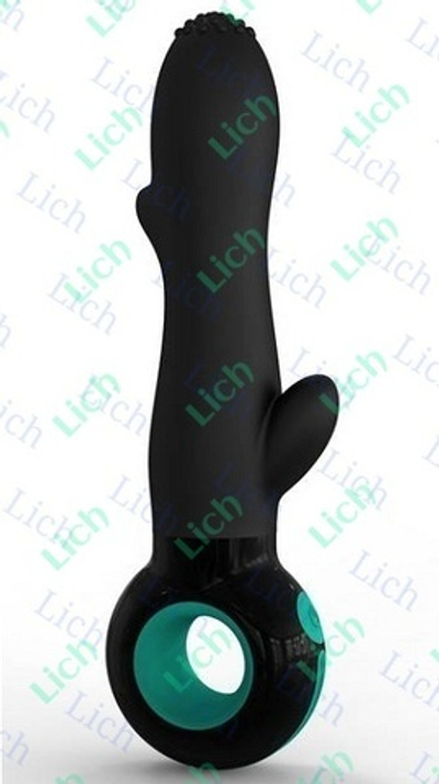 Чёрный вибратор O-zone с шишечками и выступами