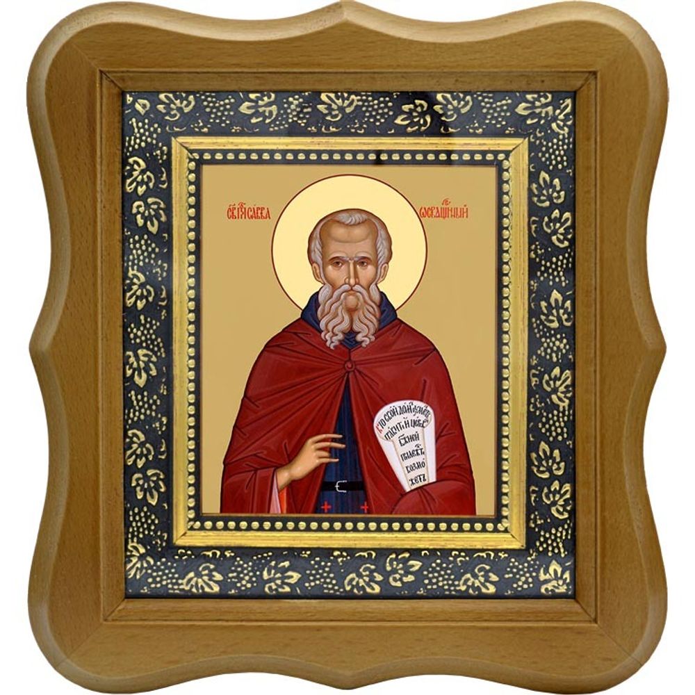 Савва Освященный, Муталаскский Преподобный. Икона на холсте.