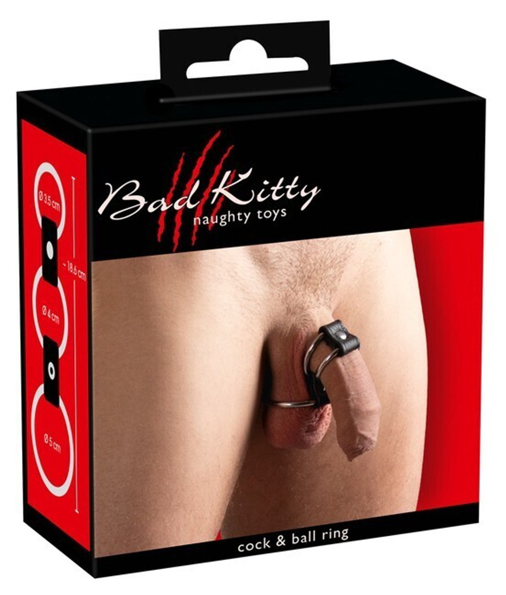 Металлические кольца на фаллос Metal Cock Ring Set of 3 by Bad Kitty (Цвет: черный)