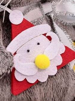 Мягкая игрушка Басик BABY с игрушкой Дед Мороз 20см, в коробке