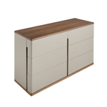 Комод Angel Cerda 7168/MC2320DR из серого лака и орехового дерева