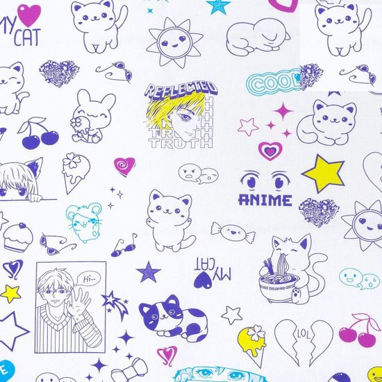 Полуторный комплект детского постельного белья Аниме поплин