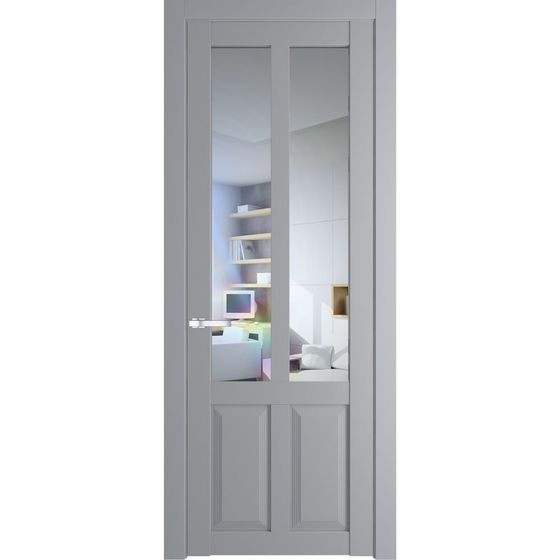 Межкомнатная дверь эмаль Profil Doors 2.8.2PD смоки остеклённая