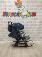 Санки-коляски Galaxy Snow kids 3-3С джинс темно-синий