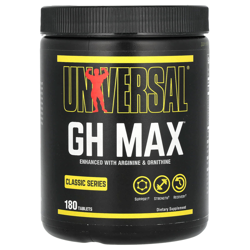 Universal U, Classic Series, GH Max, добавка для оптимизации гормона роста, 180 таблеток