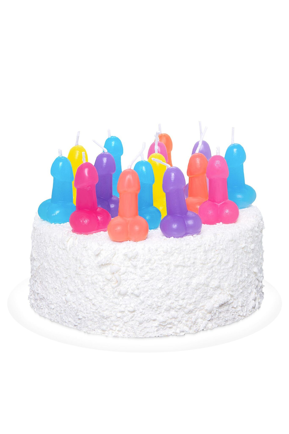 Набор из 10 разноцветных свечей в форме пениса (Цвет: разноцветный)