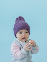 Шапка вязаная-резинка хлопковая КЭП(Виноград)